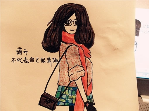 可爱卡通女生QQ空间图片素材_过去的我才不怀念