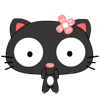 可爱搞笑的小黑猫QQ表情