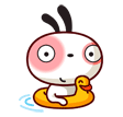 DoDo兔QQ表情之玩鸭子