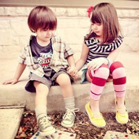 六一儿童节可爱情侣微信头像一对_天真的孩子一脸无邪