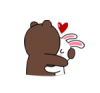 布朗熊和可妮兔表情包 暖心的动漫可爱表情包