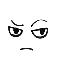 手绘微信表情图片大全 搞怪的手绘微信面部表情