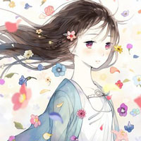 手绘动漫女生微信图片素材唯美的 愿你始终相信美好的爱情