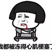 蘑菇头吐血表情图片搞笑静态 我都被冻的心肌梗塞了