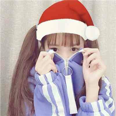 微信头像可爱圣诞帽美女超萌头像 女孩子是世界上最可爱的生物