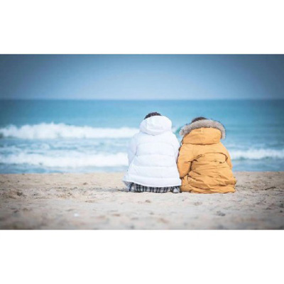 2022最新版微信头像情侣上下白边一对 唯美好看白边情侣头像一男一女