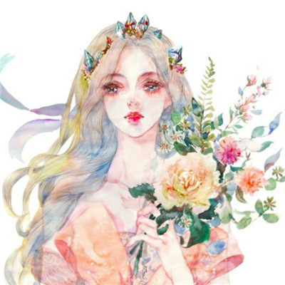 2022唯美鲜花漂亮女生头像手绘 只要不想你人生就还有救