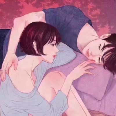 手绘卡通情侣头像一人一张超可爱 我要的不离不弃你给不起