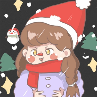2022圣诞节可爱卡通情侣专用头像 可以微弱但要有光