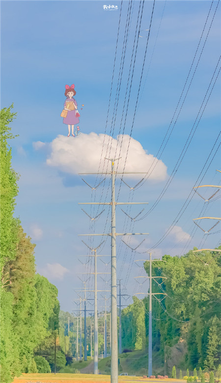 宫崎骏动漫的夏天高清手机壁纸 我喜欢的人有光光而不耀与光同尘