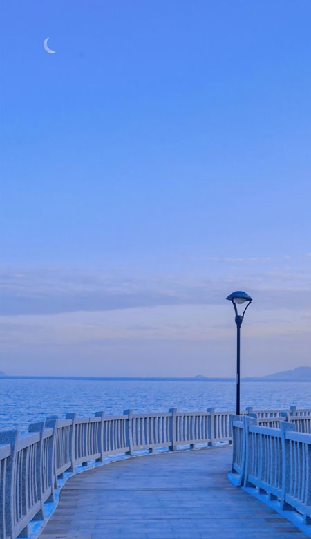 蓝色小清新唯美的简约好看壁纸 睡觉是一种解脱是属于你短暂失忆的时间​​​​