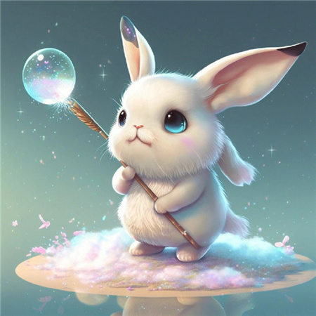 2023好看的兔年萌萌的图片 我翘首以盼着兔年生活多爱我一点