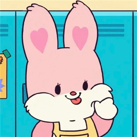 2023粉红小兔子卡通背景图超级的萌 夏天来了就让emo都留在春天吧