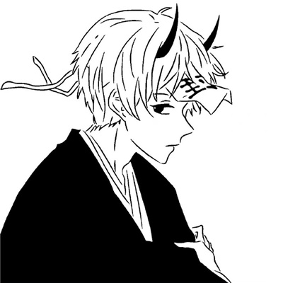 氛围感满满的黑白系动漫男头 优质黑白动漫男头高清