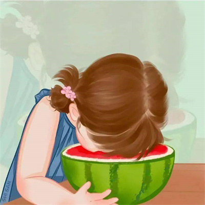 夏季专用吃瓜动漫情头 2023夏日清新感情头